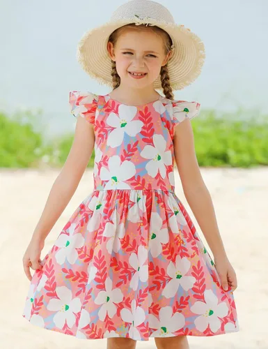 Miniatura 165 de Vestido de verano para niña, de algodón, con diseño floral
