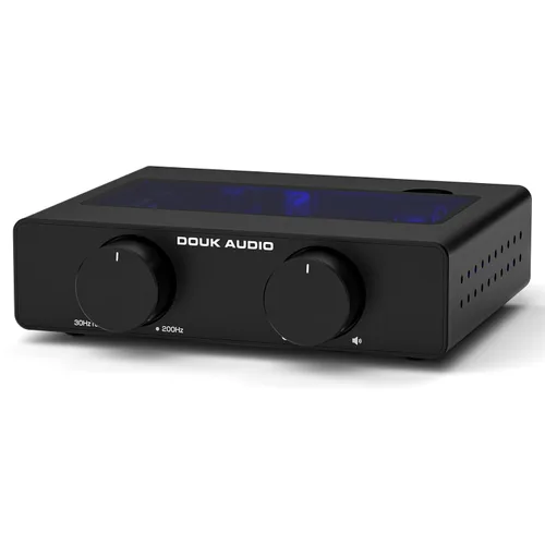 Douk Audio A5 Amplificador Estéreo de 2 Canales TPA3255, 300 Vatios x2 Mini amplificador de audio de alta fidelidad Clase D para sistema de cine en