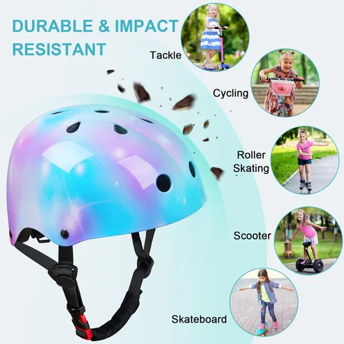 Miniatura 5 de Bienbee - Casco para niños pequeños, casco de patineta para bicicleta, equilibrio, bicicleta, scooter, para niñas y niños de 1-3-5-8-14 años Azul