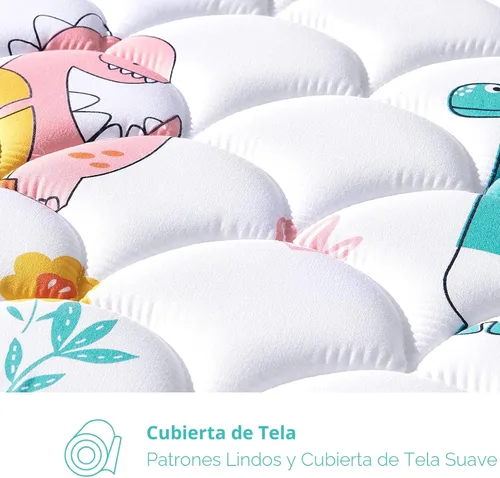 Miniatura 5 de Letmxiu Colchón para cuna de 5 pulgadas y colchón para niños pequeños, de doble cara y firme, hipoalergénico, se adapta a cuna estándar y cama