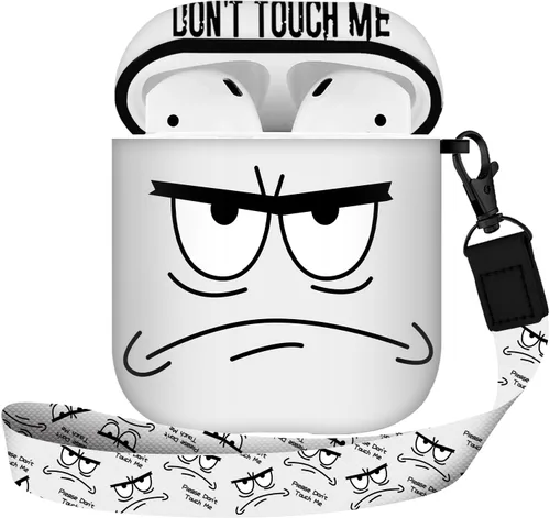Miniatura 13 de Funda para Airpods, No Me Toques Funda para Airpods con Llavero/Cordón Funda Suave Bonita Resistente a Golpes para Mujeres y Hombres Compatible