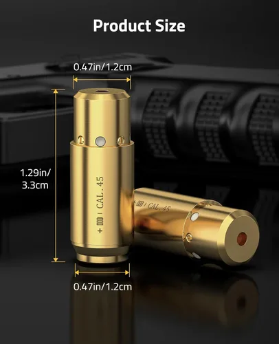 Miniatura 3 de CVLIFE Bore Sight Laser 223 5.56mm/9mm/.243.308/12 Calibre/7.62x39mm/.45 acp Visor Láser Rojo