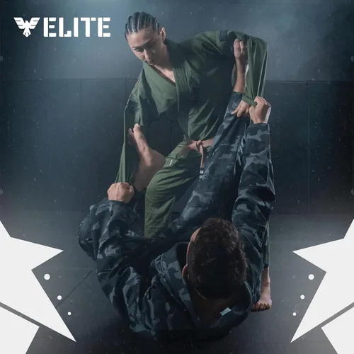 Miniatura 7 de Elite Sports Kimono para hombres aprobado por la IBJJF (Federación Internacional de Jiu Jitsu Brasileño) de tela pre-encogida para Jiu Jitsu