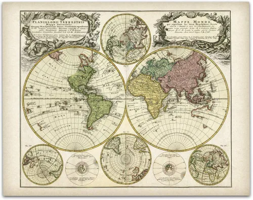 Mapa vintage del viejo mundo – Impresión artística sin marco de 11 x 14 – Gran decoración vintage para el hogar y regalo para entusiastas de los