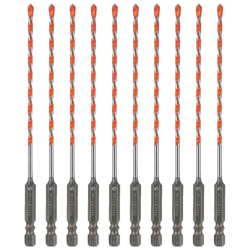 Miniatura 13 de Brocas de carburo de hormigón con vástago hexagonal para mampostería, cemento, azulejos, juego de brocas