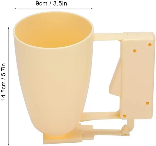 Miniatura 3 de Dispensador de masa de 2 piezas, dispensador de masa de panqueques de mano, para hacer cupcakes, albóndigas, crema para pasteles, mezclador, embudo