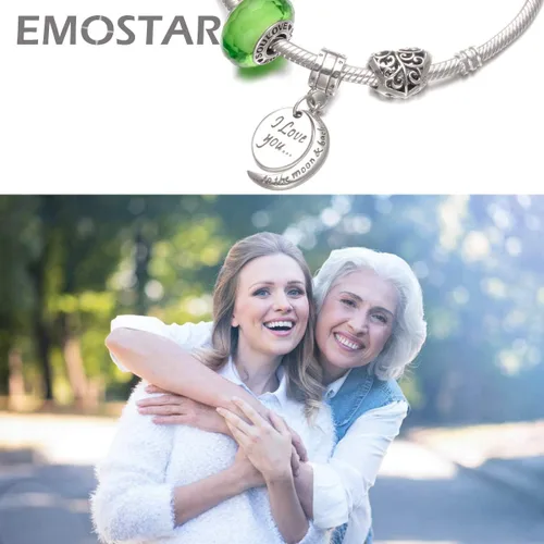 Miniatura 10 de Abalorio de concientización sobre el autismo para pulsera europea de bricolaje, plata de ley 925, dijes esmaltados, dijes Live Love Laugh Charms, I