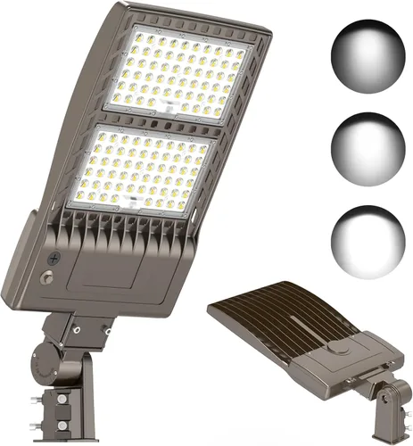 Miniatura 34 de KUKUPPO Luz LED de estacionamiento de 200 W, luz de poste de estacionamiento de grado industrial con certificación DLC UL, luz LED caja de zapatos