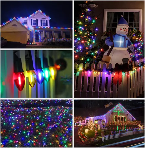 Miniatura 7 de KGC Paquete de 25 bombillas LED C7 para luces de Navidad, bombillas LED C7 irrompibles para luces de Navidad al aire libre, 0.6W, equivalente a 7W