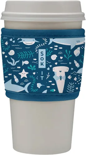 Miniatura 150 de Sok It HotSok Coffee & Tea - Funda de neopreno con aislamiento reutilizable (floral abstracto)