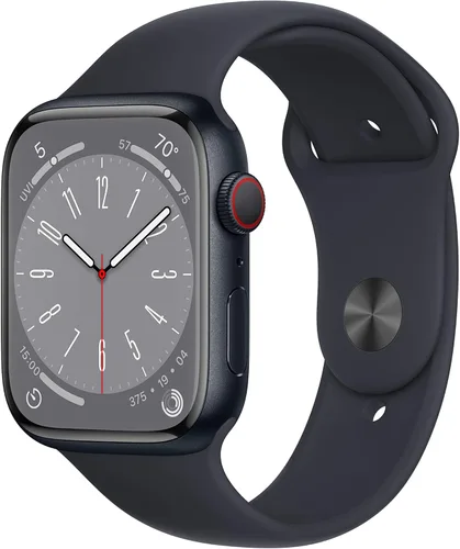 Miniatura 12 de Apple Watch Series 8 [GPS + Celular 45mm] Reloj inteligente con caja de aluminio plateado y correa deportiva blanca - S/M. Rastreador de fitness