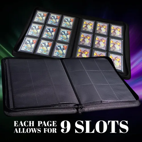 Miniatura 4 de TopDeck 200 TopLoader Binder - Carpeta álbum de 9 bolsillos para tarjetas - Fundas de almacenamiento seguro TCG - Compatible con Yugioh, Magic the