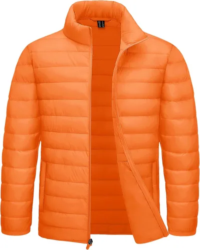 Miniatura 9 de TACVASEN Chaqueta Puffer Ligera para Hombre Chaquetas Acolchadas de Invierno Puffy Abrigadas Resistentes al Agua Resistentes al Viento Abrigos