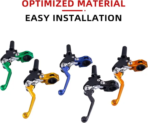 Miniatura 7 de 7/8" 22mm Manillar Universal de Aluminio para Motocicleta con Empuñadura de Embrague Plegable de 360° para Motocicleta de Calle, Deporte, Dirt Pit