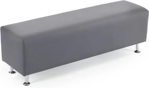 Miniatura 9 de OmySalon Asiento de banco para sala de espera, piel sintética, silla de recepción de 55.1 pulgadas, muebles de vestíbulo para sala de conferencias