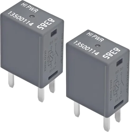Relé 13500114/8385 (juego de 2) – 12 V CC 40 A 4 pines para ventilador de aire acondicionado, relé 13500114/8385 compatible con modelos de vehículos
