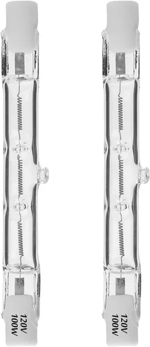 R7S - Bombillas halógenas T3 de 3.071 in, 120 V, 100 W, 2700 K, luz blanca cálida, regulables, bombillas de doble extremo para trabajo, luces de