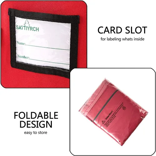 Miniatura 3 de Bolsa de almacenamiento para árbol de Navidad Sattiyrch, se adapta a árboles artificiales de hasta 9 pies de altura, contenedor resistente de lona