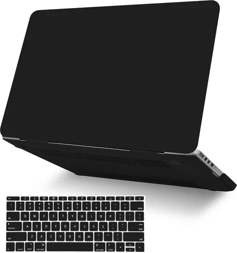 KECC funda para MacBook con cubierta para teclado, 2 piezas Negro mate