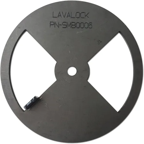 Miniatura 2 de LavaLock® Smoker Pinwheel bbq amortiguador de aire para parrilla de hoyo, ACERO 4 6 8 12 (6 pulgadas de diámetro)