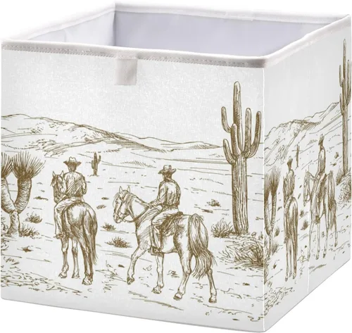 Miniatura 12 de Ollabaky Cubo de almacenamiento de girasoles, cesta de almacenamiento plegable de tela, caja organizadora de tela con asa para armarios, estantes