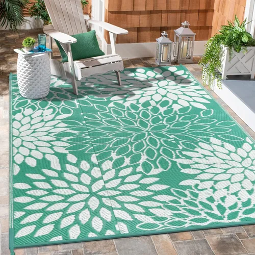 Miniatura 35 de Anidaroel Alfombras de exterior de 6 x 9 pies para patios, impermeables, reversibles, de plástico tropical, alfombra de campamento, alfombra grande