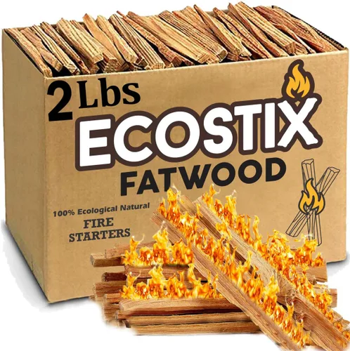 Miniatura 2 de EasyGoProducts Eco-Stix Fatwood Astillas Encendedor de Fuego Palitos de Leña 100% Orgánico Iniciador de Fuego para Estufas de Leña, Chimeneas, 02