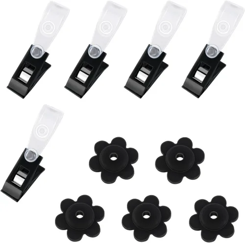 Tapones de goma para bandera de jardín y tigre, paquete de 10 piezas, topes de goma, clips antiviento para banderas de jardín, tapón y clip de