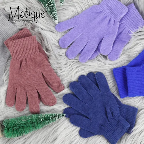 Miniatura 3 de Motique accesorios Magic guantes de punto para mujer colores sólidos