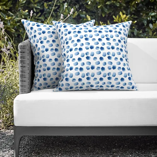Miniatura 436 de Juego de 2 almohadas para exteriores de 16 x 16 pulgadas, repelentes al agua con interiores, para muebles de patio, hogar, jardín, geometría bohemia