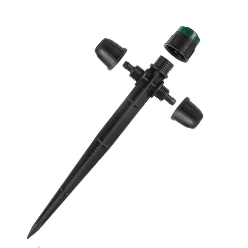 Miniatura 5 de Pulverizadores de emisores de riego por goteo para tubos de 1/4 pulgadas, rociador de flujo de agua ajustable de 360 grados en estaca de flecha