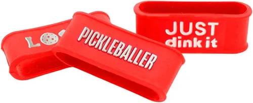 Miniatura 26 de Palms-O-Aces Juego de 3 bandas de agarre para paleta de pickleball – Bandas de silicona para paletas de pickleball para asegurar sobreempuñaduras e