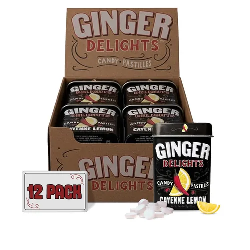 Miniatura 8 de Ginger Delights Dulces de Naranja Sanguina Raíz de Jengibre Molido Genuina, Sabores Naturales Certificado Kosher, Vegano, Sin Gluten Sin