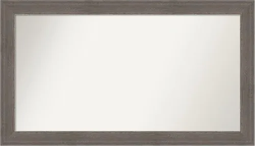 Miniatura 297 de Amanti Art Espejo de pared personalizado no biselado (24.5 x 24.5 pulgadas), marco gris marrón alta, varios tamaños personalizados, espejo de baño