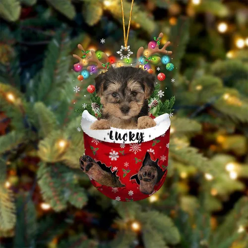 Miniatura 18 de Adorno de Navidad personalizado para perro Airedale Terrier en bolsillo de nieve, adorno para árbol de Navidad, idea de regalo para amantes
