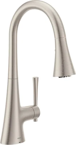 Miniatura 22 de Moen Kurv Spot Resist Stainless Collection 9126SRS - Grifo de cocina desplegable de una manija con refuerzo de potencia y reflejo Acero inoxidable