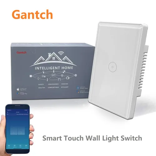 Miniatura 5 de Interruptor de pared táctil inteligente WiFi funciona con Alexa y Google Home requiere cable neutro, no requiere puerta de enlace. Conéctate a