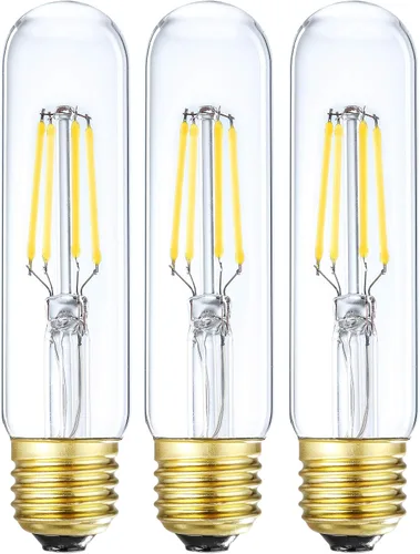 Miniatura 13 de LEOOLS Bombillas LED T9 vintage equivalentes a 40 W, 2700 K blanco cálido, 400 lúmenes, bombillas tubulares Edison regulables de 4 W, vidrio