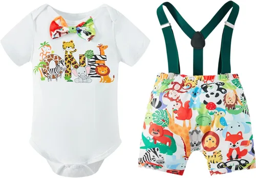 MOMMY'S NEW MAN Traje de primer cumpleaños de melón para bebés y niños pequeños + pantalones cortos + tirantes para sesión de fotos