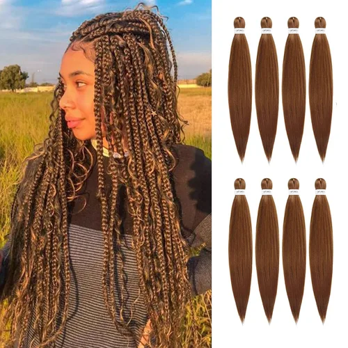Miniatura 47 de Cabello trenzado preestirado - 12 pulgadas, 8 paquetes, cabello trenzado natural negro corto para trenzas torcidas o trenzas en caja, extensiones