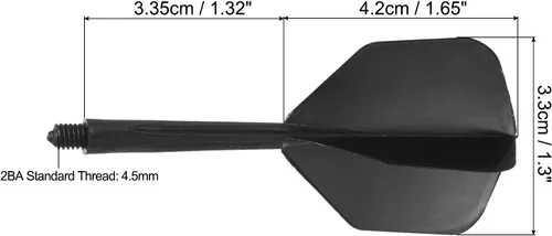 Miniatura 2 de PATIKIL Integrated Dart Shaft & Flights, Pack Lightweight Plastic Dart Flight Set