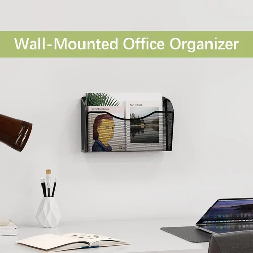 Miniatura 3 de EasyPAG Mesh Collection organizador de archivos y cartas para montar en pared, Negro