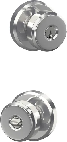 Miniatura 75 de SCHLAGE F51A BWE 622 - Pomo de puerta Bowery, cerradura de entrada con llave, color negro mate Mate negro
