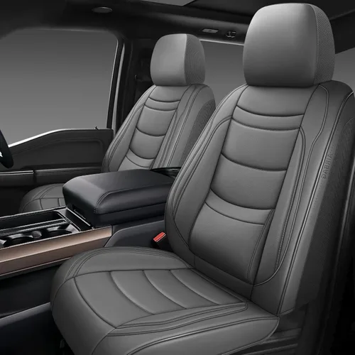Miniatura 10 de NS YOLO Juego completo de fundas de cuero para asientos de automóvil, ajuste universal para la mayoría de los automóviles, SUV y sedanes, cojines