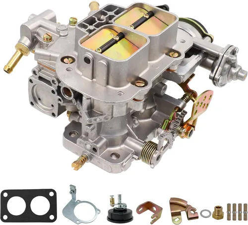 Miniatura 4 de Carburador de 2 barriles 38/38 para Weber 38 x 38 4 CYL estrangulador eléctrico compatible con BMW VW Ford Jeep Toyota Pickup, para Fiat Renault