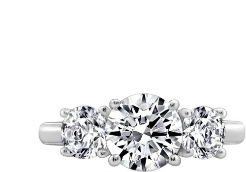 Miniatura 9 de Tienda Collection Platinum or Gold Plated Sterling Silver Round 3-Stone Ring made with Infinite Elements Cubic Zirconia