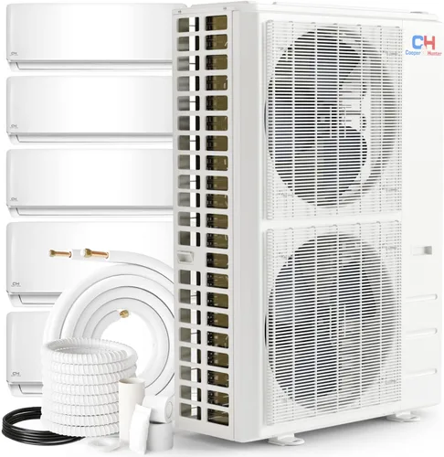 Miniatura 7 de Cooper & Hunter 5 Zone 9000 9000 12000 12000 12000 BTU Multi Zone Ductless Mini Split Aire acondicionado Bomba de calor Set completo con kits