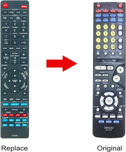 Miniatura 4 de AULCMEET RC-978 Nuevo control remoto de repuesto para Denon Audio Video AV A/V receptor AVC-1590 AVR-1905 AVR-1906 AVR-785 AVC1590 AVR1905 AVR1906