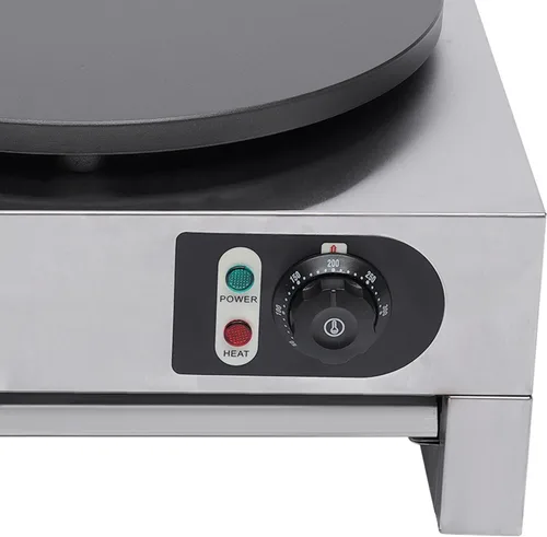 Miniatura 7 de Máquina eléctrica para hacer crepes de 3KW, 16 pulgadas, para hacer crepes comercial, temperatura ajustable 122.0-572.0 °F (122-572℉) 110V con 3000w