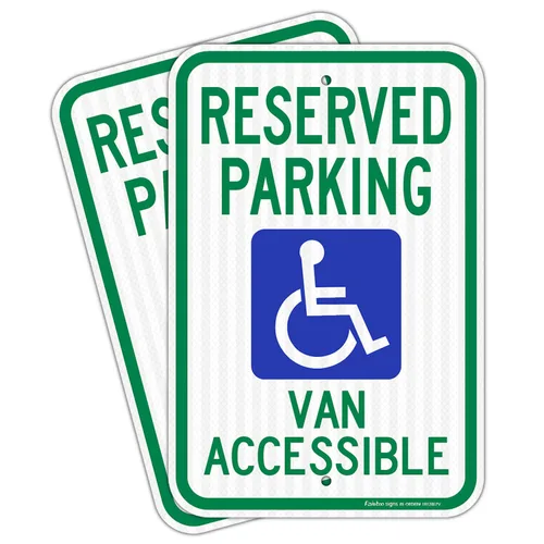 Miniatura 9 de Faittoo Letreros de estacionamiento reservados en blanco, paquete de 4 letreros de aluminio reflectantes de 18 x 12 pulgadas, de grado ingeniero
